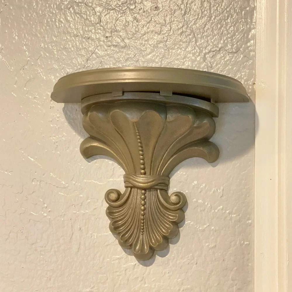Home Interiors Vintage Fleur De Lis Accent Wall Planter/shelf